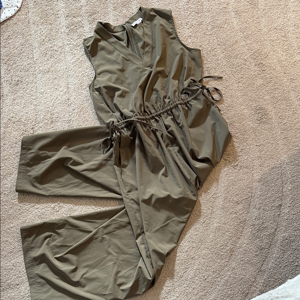 Calvin Klein Khaki Sleeveless Jumpsuit